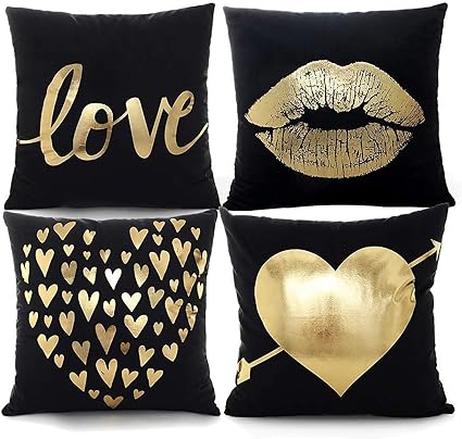 ynester 4pcs fundas para cojines de franela doradas decorativas almohada fundas de cojin funda de cojin bronceadora para cama sofa regalo