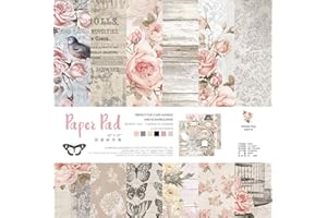 Huralona Vintage Scrapbooking Paper Pad 10”x10” 26 sheets Decorative Origami Scrapbook Paper Pack Journaling Paper Supplies Patterned Cardstock for Craft Gift Wrapping Photo Album (PS006)