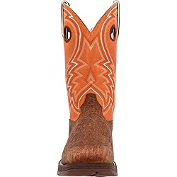 Durango Men's Rebel Western Boot, Orange, 8 Wide