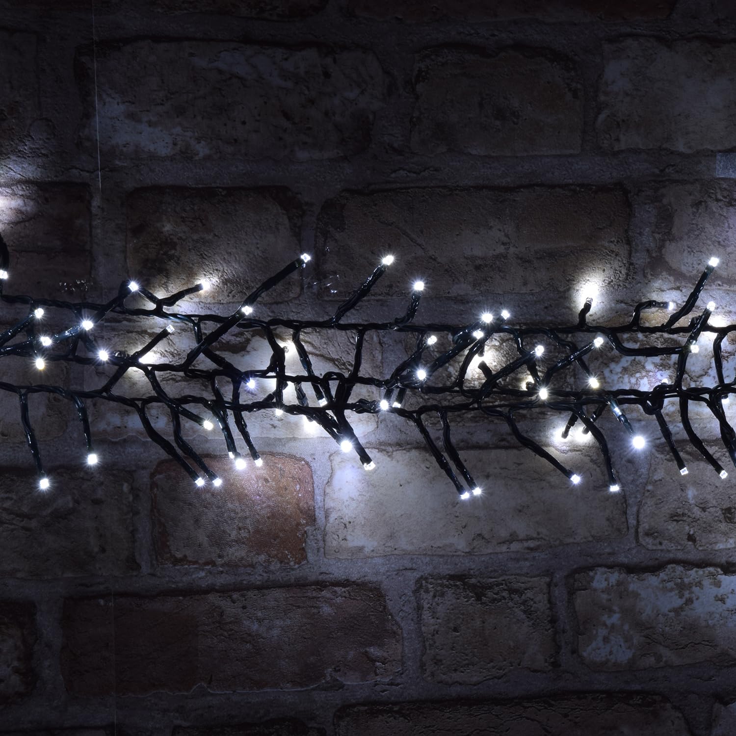 Lyyt LED Cluster String Lights with Energy Saving Timer & Control 14 Metres of Lights Cool White