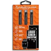 ProofTech Liquid Glass Screen Protector for Up to 12 Devices Universal Fit for All Smartphones Tablets and Watches Scratch and Shatter Resistant Wipe On Nano Protection - 3 Bottles