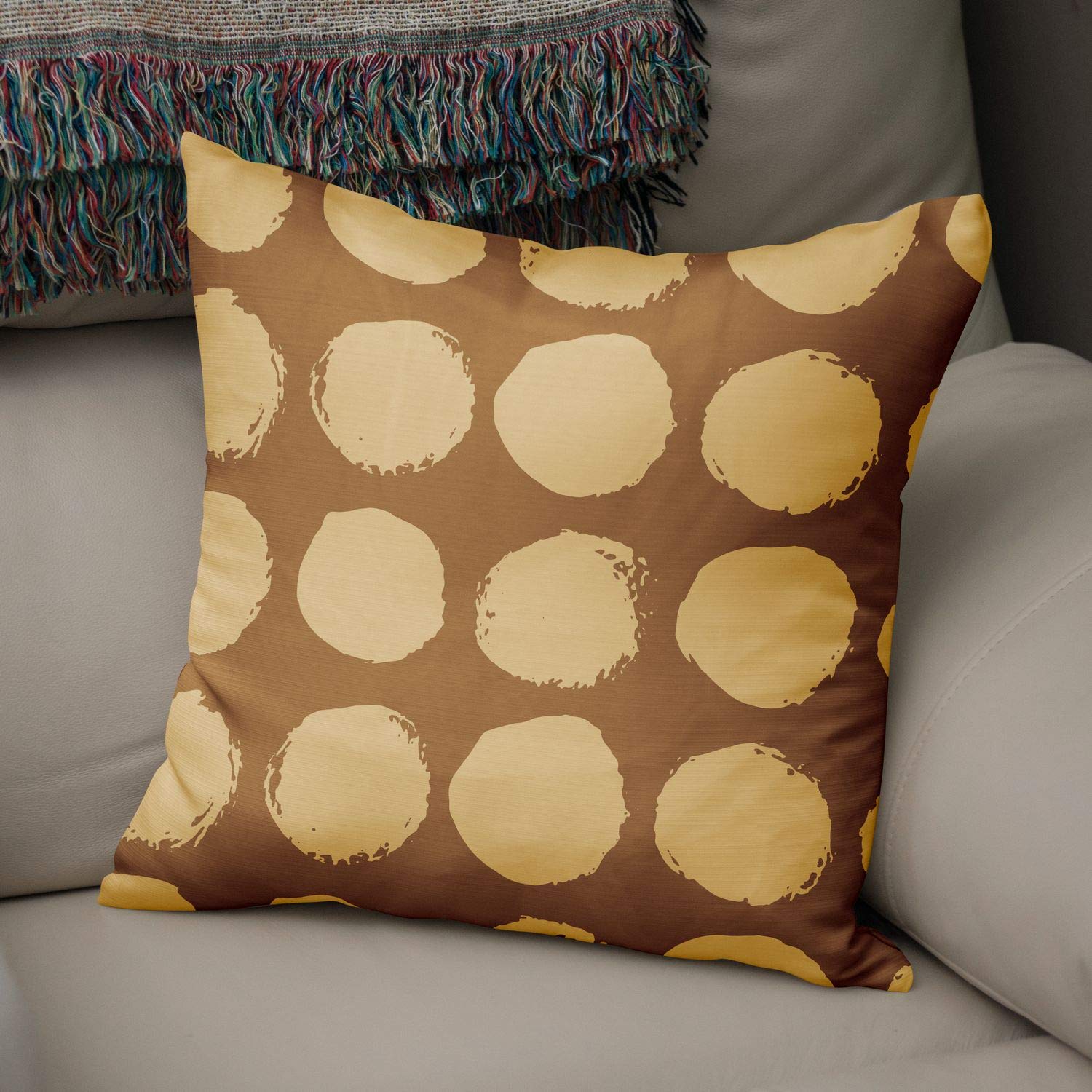 Bonamaison Decorative Cushion Cover, Polycotton, Brown, Standard — image 1