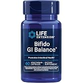 Life Extension Bifido GI Balance Probiotics, BB536, 60 Capsules | Bifidobacterium Longum BB536 Provides 2 Billion CFU to Support Gut &amp; Digestive Health, Gluten-Free, Non-GMO &amp; Vegetarian