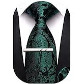 Barry.Wang Boys Ties School Pre-Tied Kids Necktie Handkerchief Clip Set Uniforms Child Ties for 8-14 Years Wedding Party