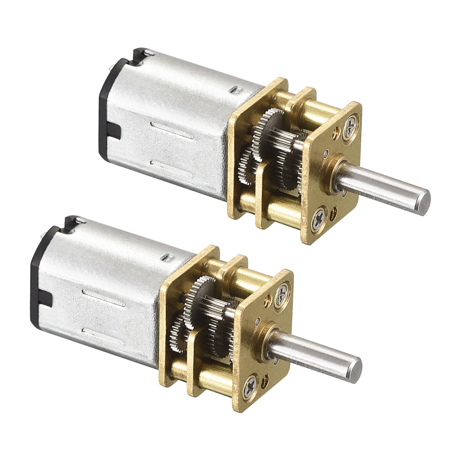 Rebower Micro Speed Reduction Gear Motor with Full Metal Gearbox [ for DIY RC Aircraft, Model Car ] - 100RPM / DC 12V / 2 Pcs