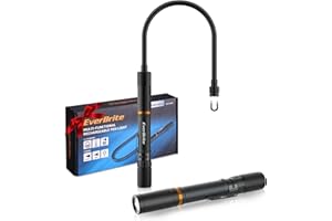 EverBrite Multi-Functional Rechargeable Work Light, Flexible LED Flashlight with 3 Light Modes (White, Red, UV), Telescoping 