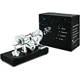 NIKOLATOY Mirror-Polished Stirling Engine with Voltmeter &amp; USB Plug &ndash; Desktop Mechanical Demonstration Model for Adult Engineering Enthusiasts (Mirror Polished)
