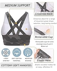 RUNNING GIRL Sports Bra for Women, Criss-Cross Back