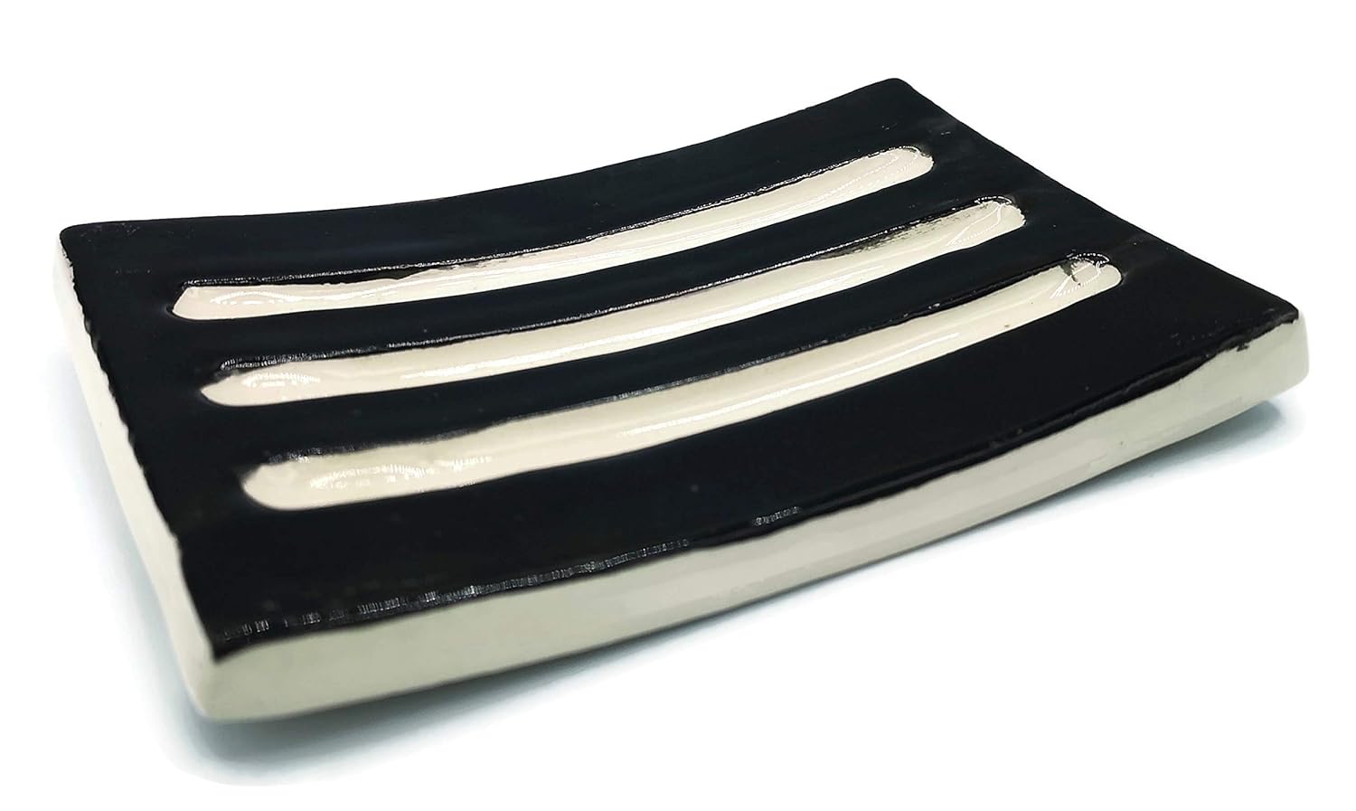 Handmade Rectangular Black Ceramic Soap Dish Handmade