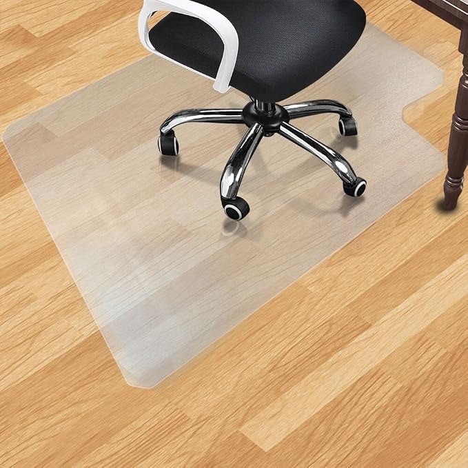 Office Desk Chair Mat for Hard Wood Floor PVC Clear