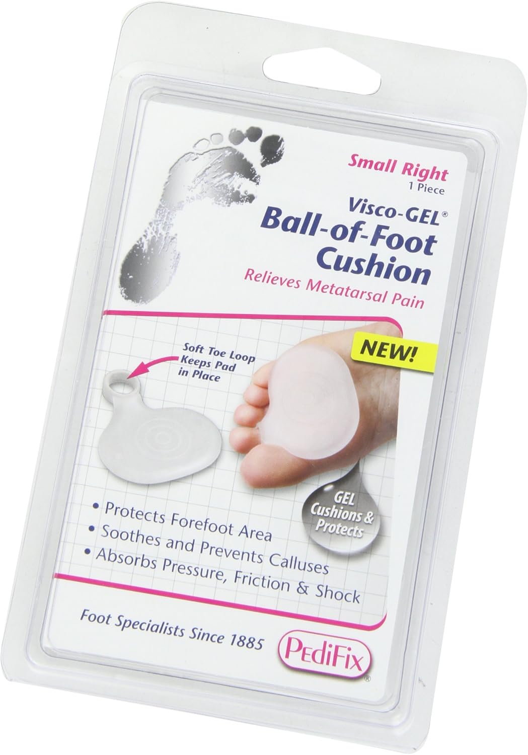 PediFix Visco-gel Metatarsal Pad with Toe Loop, Large Left: Health & Personal Care