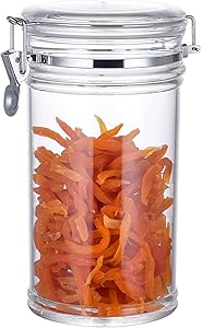 Reinforced XX Large Acrylic Canister with Locking Clamp, Airtight Flip Jar | Food Storage Container for Flour, Sugar, Coffee, Candy, Cookie etc.