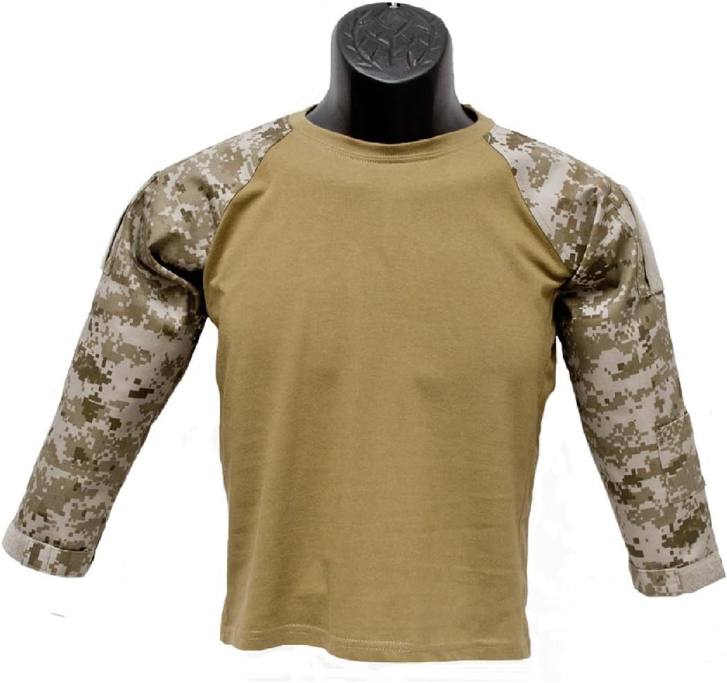 TC Boys Desert Combat Camouflage Military Battle Long Sleeve T Shirt (X-Large 10-12)
