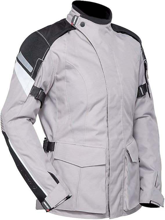 Amazon.com: SEDICI Women's Adriana Waterproof Motorcycle Jacket - LG, Silver/Black/White: Automotive