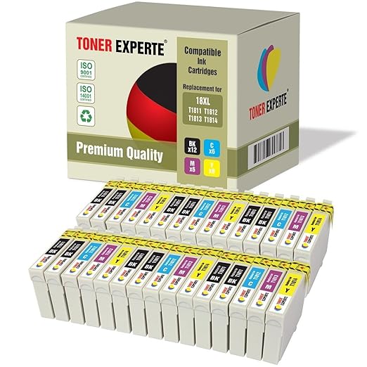 30 XL TONER EXPERTE® T1816 18XL Druckerpatronen kompatibel für Epson Expression Home XP-102 XP-202 XP-205 XP-212 XP-215 XP-22