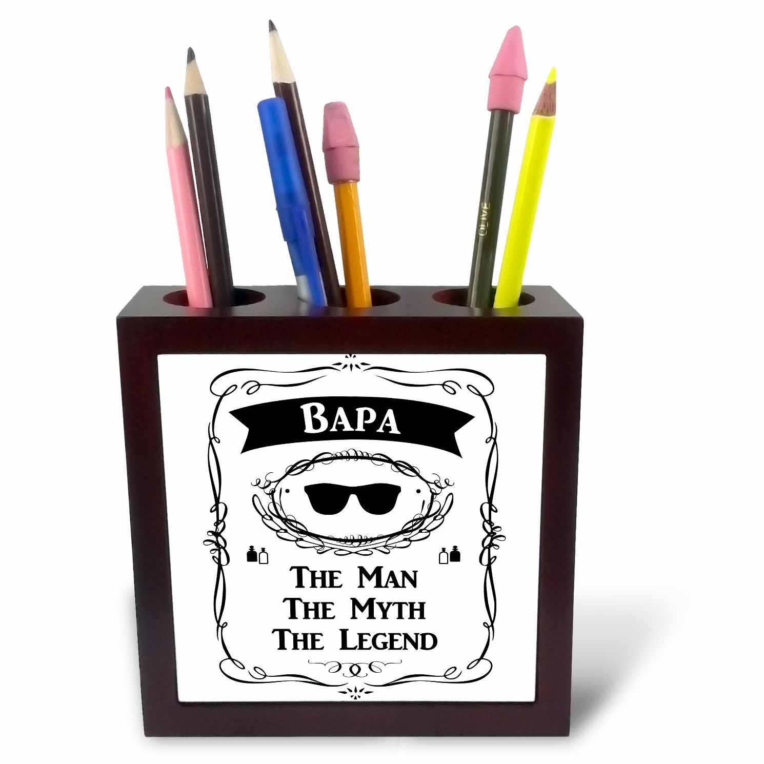 3dRose ph_232397_1 5-Inch Bapa Tile Pen Holder