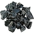 Bulk Rough Black Obsidian Crystal Large 1" Natural Raw Stones Crystal for Tumbling Cabbing Fountain Rocks Decoration Polishing Wire Wrapping Wicca Reiki Healing Crystals