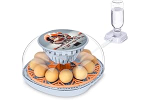 WYD2ANG Smart Chicken Incubators for Hatching Eggs with Automatic Turner Small Poultry Duck Quail 12 Egg Incubator Temperature Control Display Hatcher Machine (Mechachick, ℉)