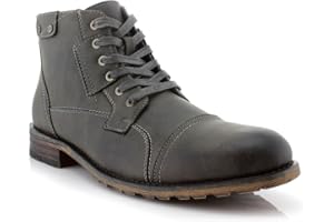 Polar Fox Ronny MPX806037 Mens Casual Work Lace Up Classic Motorcycle Combat Boots