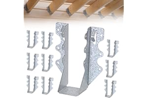 OGANAZI 25 PCS 2x6 Steel Joist Hangers, 20 Gauge Galvanized Double Shear Face Mount Joist Hanger Rafter Brackets for Wood, Hurricane Ties for Decks, Floors, Ceilings & Pergolas