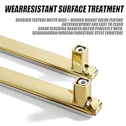 Kcmwsy 5 Pack White and Gold Cabinet Pulls Kitchen