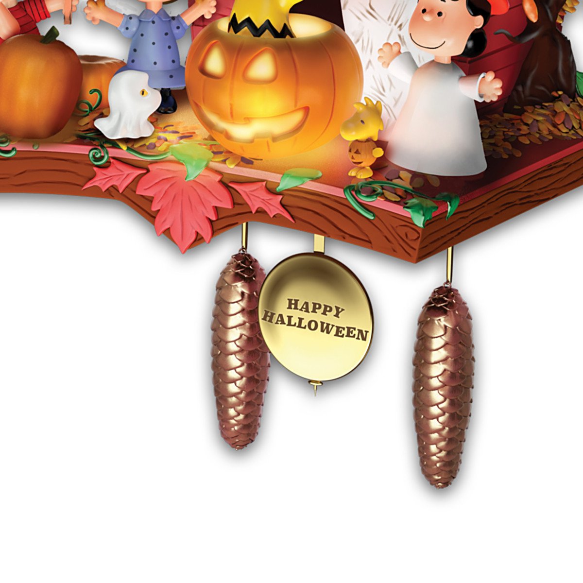 Peanuts Halloween Party Cuckoo Clock With Lights Music Motion By The