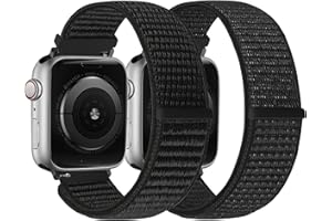 WolliLe Nylon Sport Loop Band Compatible with Apple Watch Band 38mm 40mm 41mm 42mm 44mm 45mm 46mm 49mm Women Men, Soft Adjustable Replacement Strap for iWatch Series 10 9 8 7 6 5 4 3 2 1 SE Ultra 2/1