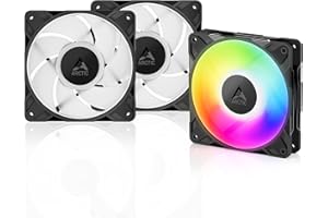 ARCTIC P12 Pro A-RGB - 3 Pack - Powerful Premium Fan, 120 mm PWM Fan with Y-Cable Splitter, 600-3000 rpm, 0 rpm <5% PWM, 5V D