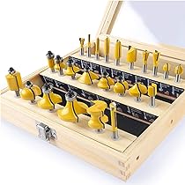 ggcrew outdoormonster ウォールナット Router Bits Set 1/4 Inch Shank - BAIDETS Upgrade 24 Piece
