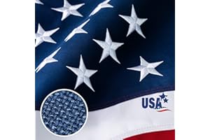 XIFAN American Flag 4x6 ft Deluxe Super Tough Series, Made in USA, Heavy Duty Spun Polyester, All Weather US Flag High Wind with Embroidered Stars, Sewn Stripes, Durable United States Flags Outdoor Outside