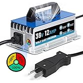 12 AMP 36 Volt Golf Cart Charger for Club Car, EZGO & Yamaha, IP67 Waterproof & Trickle Charge, 36 Volt Golf Cart Battery Charger Full Auto Charge with Crowfoot Plug, 16FT Cable for Lead-Acid Battery