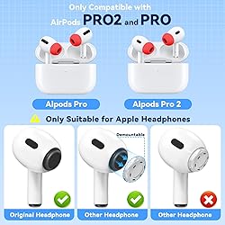 4-Pair Replacement Ear Tips for AirPods Pro 2nd/1st