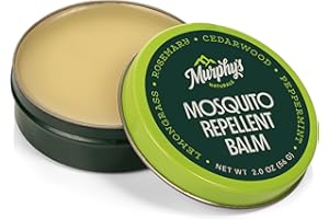 Murphy's Naturals Mosquito Repellent Balm for Outdoor Patio, Hiking, Camping, Plant-Based with Cedarwood, Lemongrass & Rosemary, DEET-Free, 2 oz