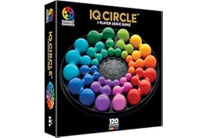 SmartGames IQ Deluxe Circle – Logic Puzzle Game with 120 Challenges, Deluxe Travel Case – Brain Teaser for Teens & Adults Ages 14+