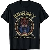 Journey Gold Don't Stop Believin' Scarab Logo Vintage Band T-Shirt