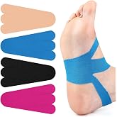 Precut Kinesiology Tape for Foot Plantar Fasciitis Pain Relief, 20 PCS | Elastic Athletic Tapes, Adhesive Hypoallergenic Sports Joints Muscle Tape for Feet Arch Heel Ankle, Waterproof &amp; Breathable