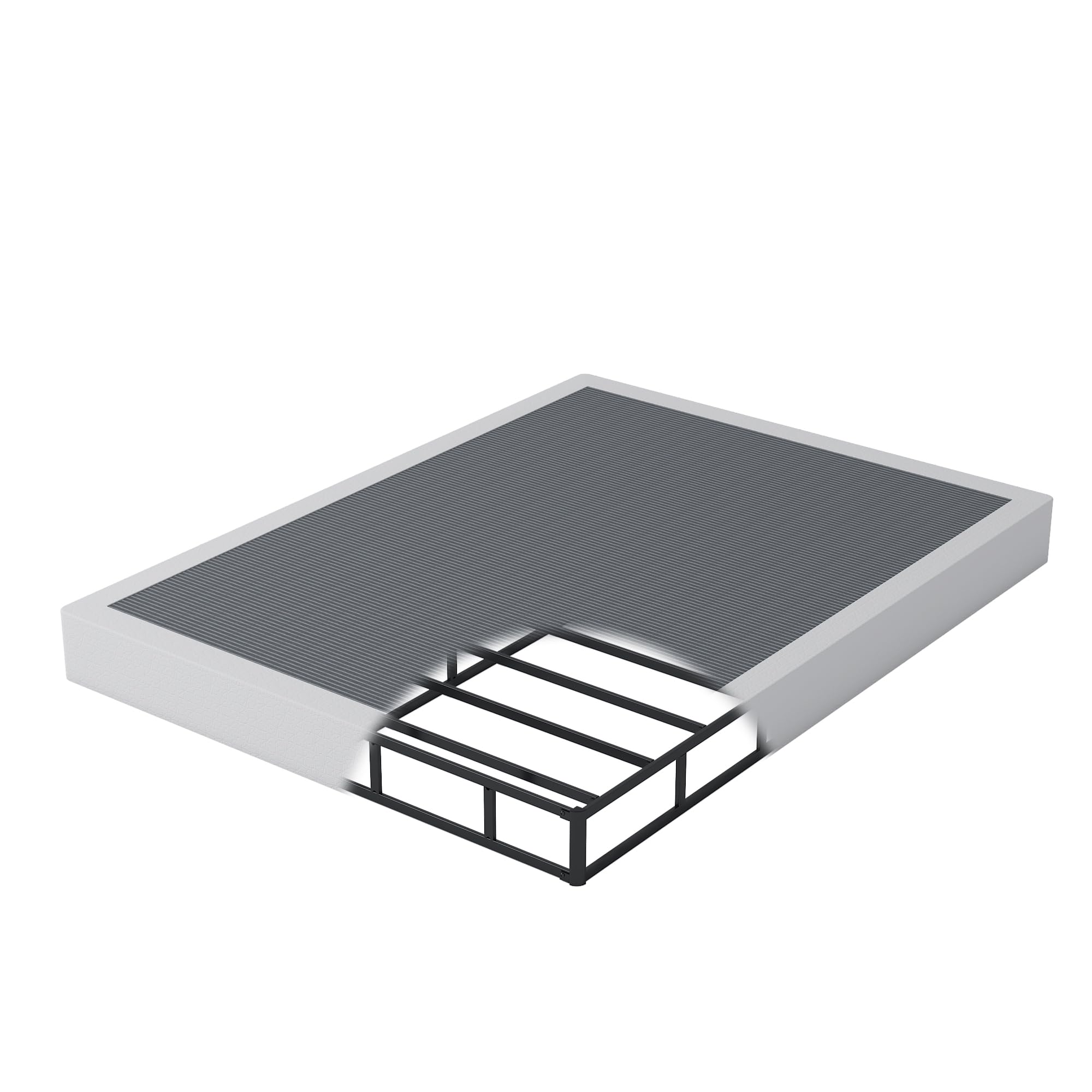 Photo 1 of Seiugaga King Box Spring 9 Inch - Heavy Duty Box Spring Mattress Foundation Metal Bed Base with Fabric Cover, Noise Free Easy Assembly Non Slip/Non-Slip/Easy Assembly