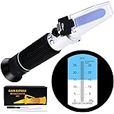 0-28% Salinity Refractometer ATC, Sodium Chloride (NaCl) Salt Level Meter Tester, Test Kit for Sea Water Brine Seawater Food Industry Pickle Soy Sauce, &plusmn;0.2% Accuracy