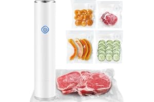 Vacuum Sealer for Food - Cordless Handheld Food Vacuum Saver with 10 Pcs Sealer Bags, Vacuum Sealer Machine for Food Preserva