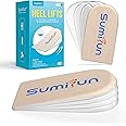 Sumifun Heel Lift, 4-Layer 1 Inch Gel Shoe Lifts for Women Uneven Legs, Adjustable Orthopedic Heel Lifts for Heel Pain and Leg Length Discrepancy, Heel Wedge Inserts 1/4" 1/2" 3/4" (Size L, 1 Pair)