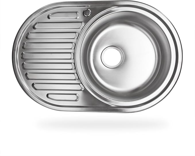 Stabilo-Sanitaer Einbauspüle aus hochwertigem Edelstahl, rundes