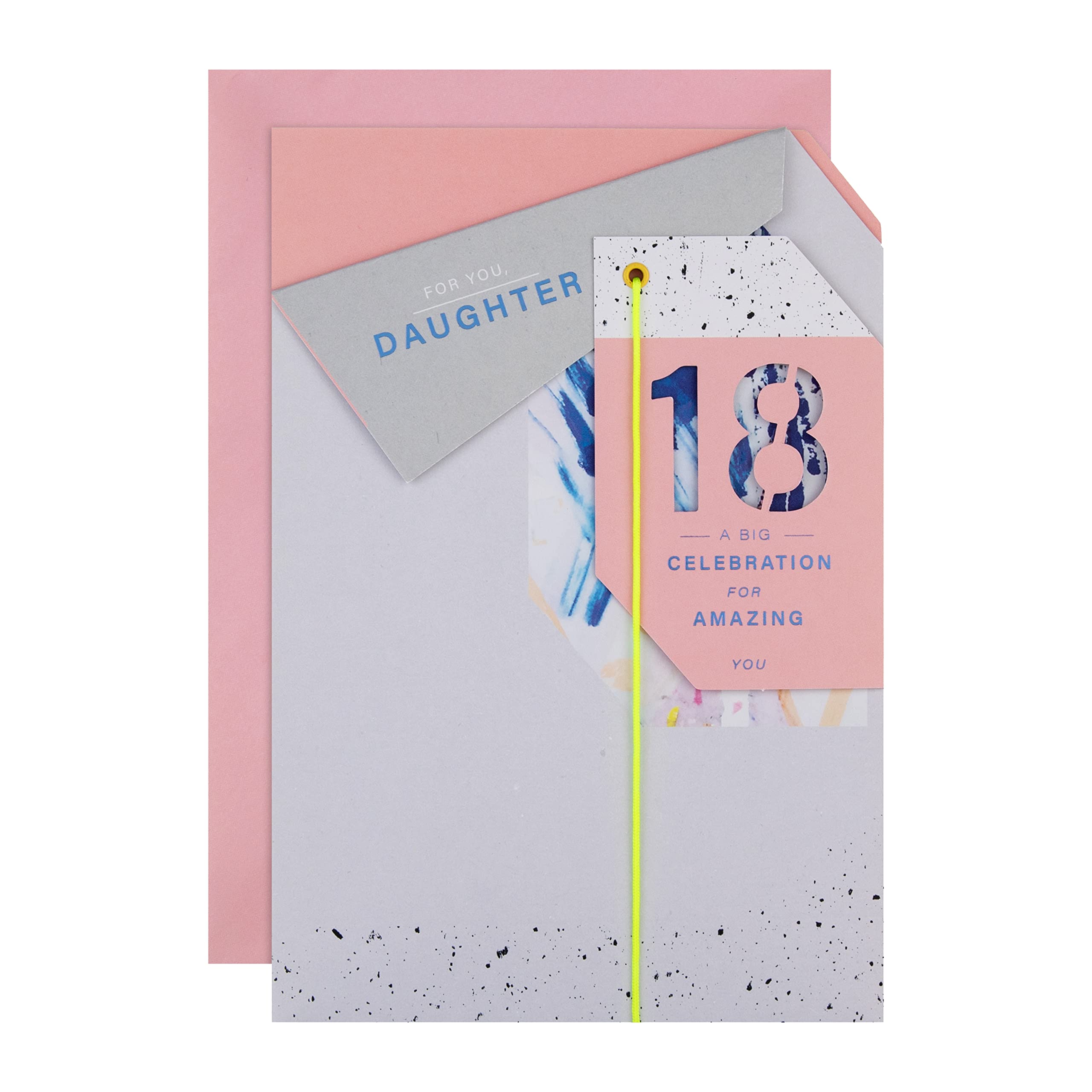Hallmark 18th Birthday Card For Daughter - Origami Influenced Layered Design
