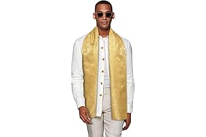 YOHOWA Mens/Womens Lightweight Silk Scarf Fashion Print Paisley Scarves Neckerchief Shawl Autumn Winter 63"x20"