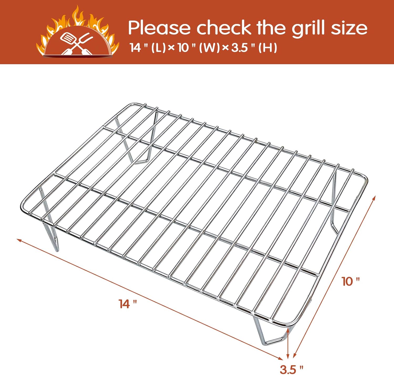 Grisun Grill Rack for Green Mountain Grill Davy Crockett Pellet Grill GMG-6016 Upper Rack, Warming Rack Accessories(14 x 10 x 3.5): Kitchen & Dining