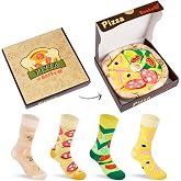 AGRIMONY Funny Pizza Sandwich Socks Box, Food Gifts for Men Women Teen Boys | Novelty Crew Socks In A Box, Gag Gift Ideas for Easter, Birthdays, Valentines, Father Day, Christmas and Stocking Stuffers