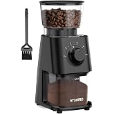 AYCHIRO Coffee Grinder Electric, Coffee Beans Grinder for Home Use with 30 Grind Settings - 12 Cups Capacity for Espresso, Drip &amp; Americano, Black