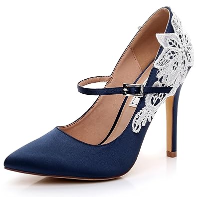 womens navy evening shoes