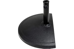 C-Hopetree 33 lb Half Round Heavy Duty Base Stand Weight for Outdoor Patio Market Umbrella, Black