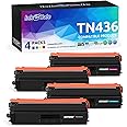 INK E-SALE Compatible Toner Replacement for Brother TN436 Super High (KCMY, 4-Pack), use for Brother MFC-L8900CDW MFC-L8610CDW HL-L8360CDWT HL-L8260CDW HL-L8360CDW HL-L9310CDW MFC-L9570CDW Printer