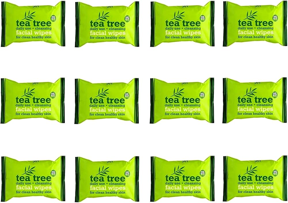 Tea Tree Daily Use Cleansing Facial Wipes 12 x 25 Packs